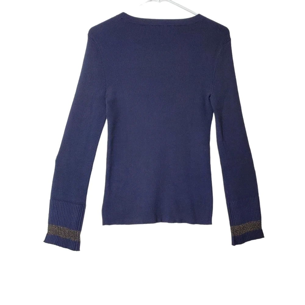 Ann Taylor Ribbed Flare Sleeve Sweater S - Picture 2 of 4